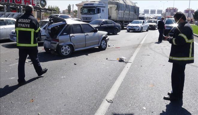 Aksaray´da zincirleme trafik kazası: 4 yaralı
