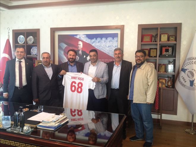 Aksaray Belediye Spor Yönetimi Ticaret Ve Sanayi Odası Başkanı Koçaş´ı Makamında Ziyaret Etti