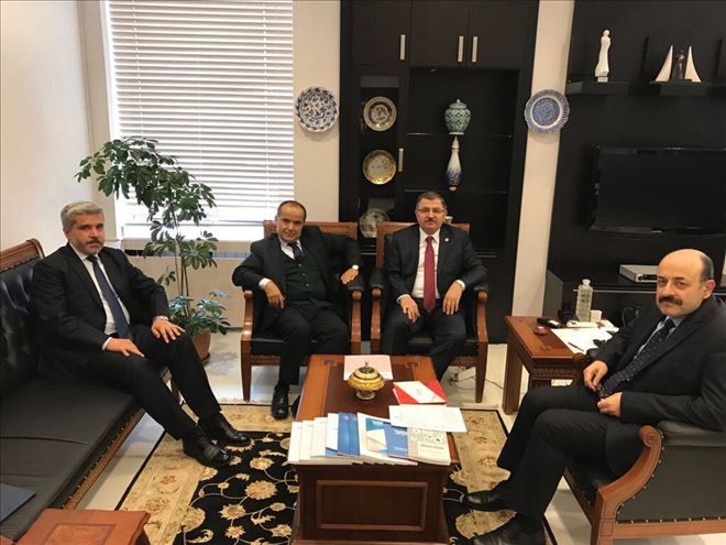 Milletvekili Cengiz Aydoğdu ve Rektör Yusuf Şahin YÖK Başkanını ziyaret etti