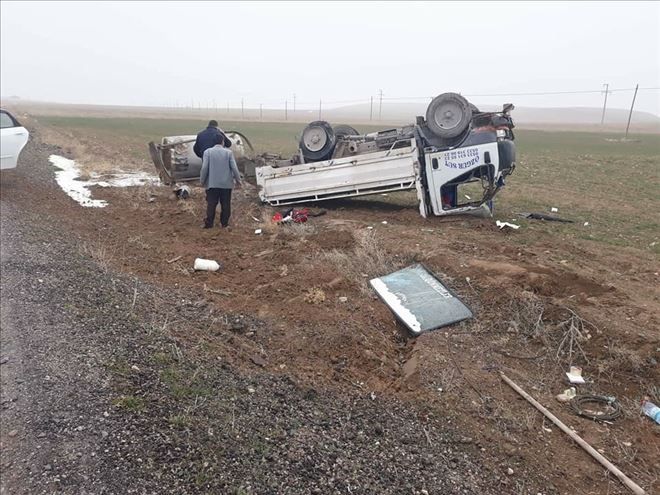 Aksaray merkez İncesu Armutlu yolunda kaza 1 kişi yaralandı.