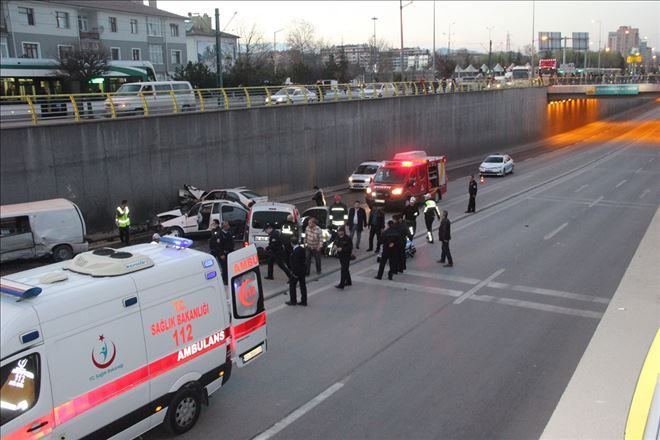 Konya´da zincirleme trafik kazası 7 kişi yaralandı