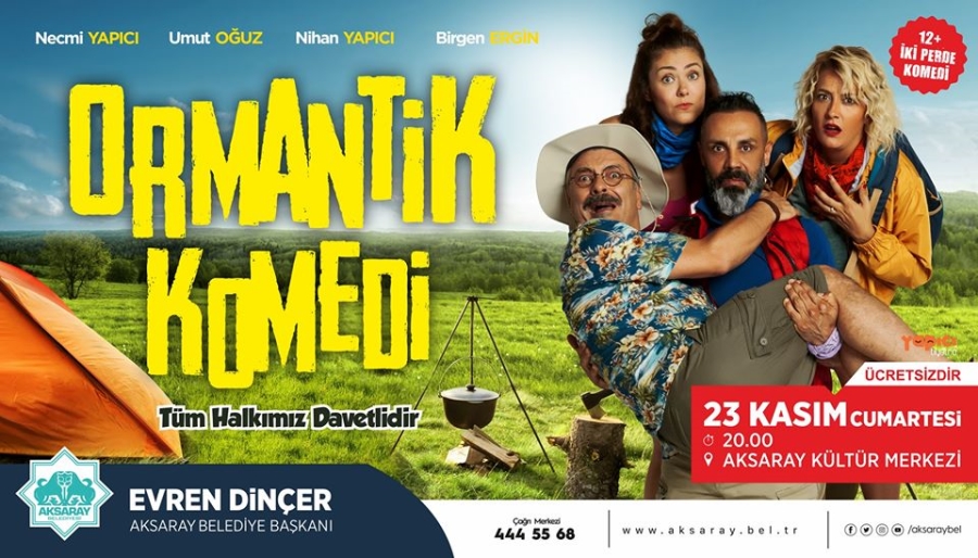 Aksaray Belediyesi Ormantik Komedi Oyununu Tiyatro Severlerin Beğenisine Sunmaya Hazırlanıyor