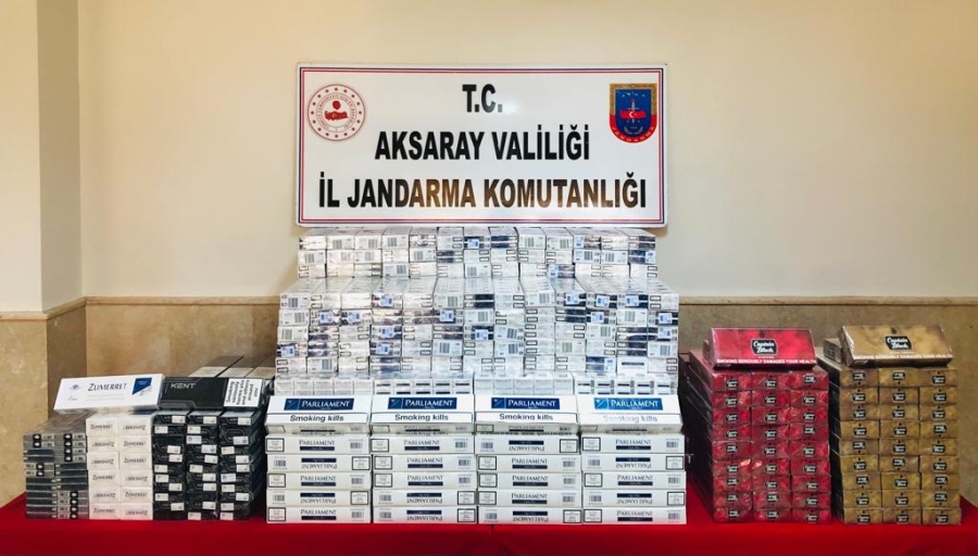 Aksaray jandarması 6 bin 160 paket kaçak sigara ele geçirdi. 