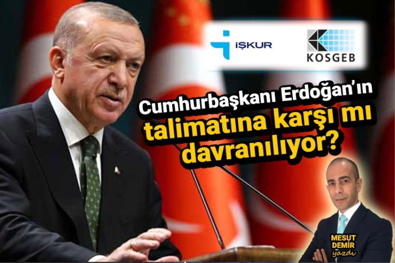 KOSGEB ve İŞKUR, Cumhurbaşkanı Erdoğan