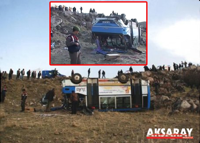 Nişandan Dönen Minibüs Uçuruma Yuvarlandı 40 Kişi yaralandı