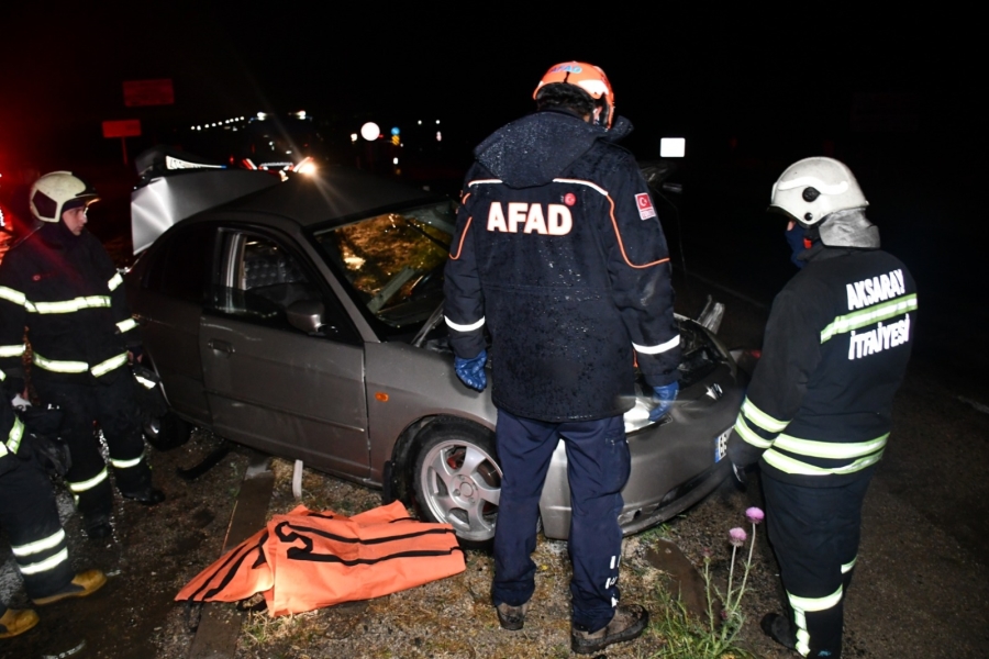 Aksaray Nevşehir Karayolunda Kaza;1 Kişi Öldü 3 Kişi Yaralandı 
