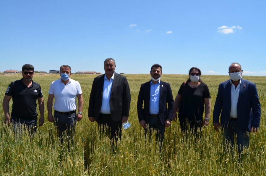 CHP Heyeti Geçtiğimiz Günlerde Doludan Zarar Gören  Eskilli Çiftçileri Ziyaret Etti
