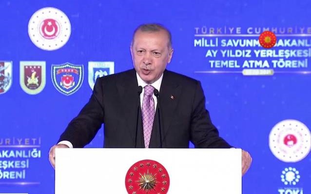 Cumhurbaşkanı Recep Tayyip Erdoğan, Milli Savunma Bakanlığı Ay Yıldız Yerleşkesi