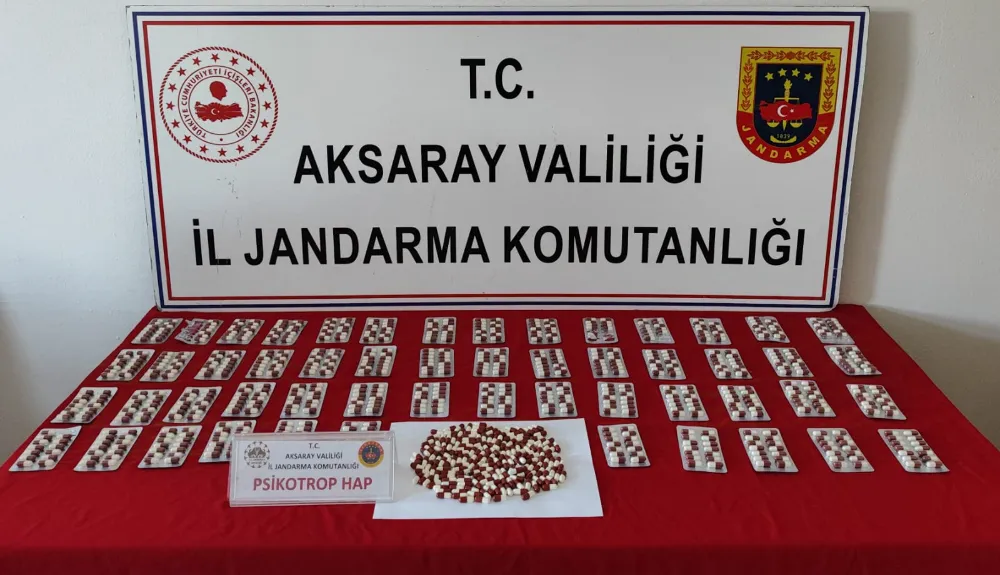 Aksaray jandarması 2038 uyuşturucu hap ele geçirdi 1 kişi tutuklandı 