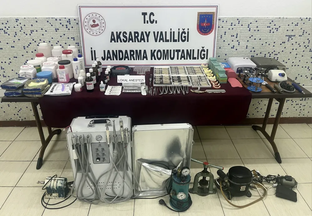 Aksaray’da Ruhsatsız Diş Kliniği Çalıştıran Şahıs Göz Altına Alındı 