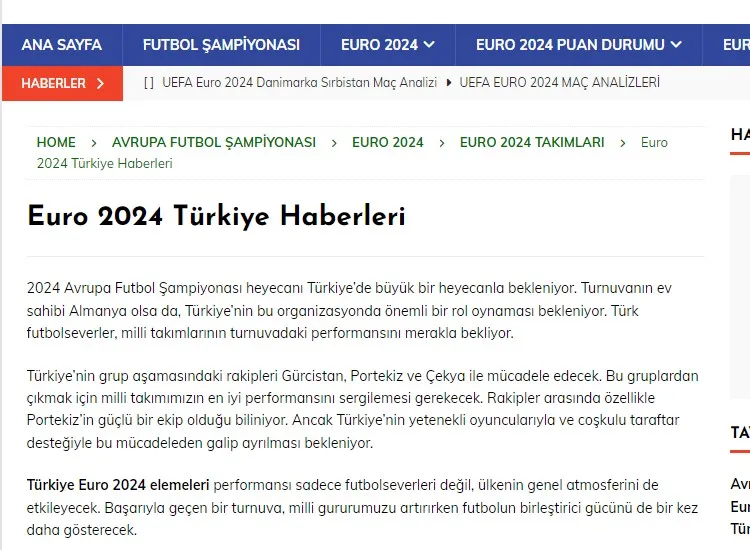 Euro 2024 Türkiye Haberleri