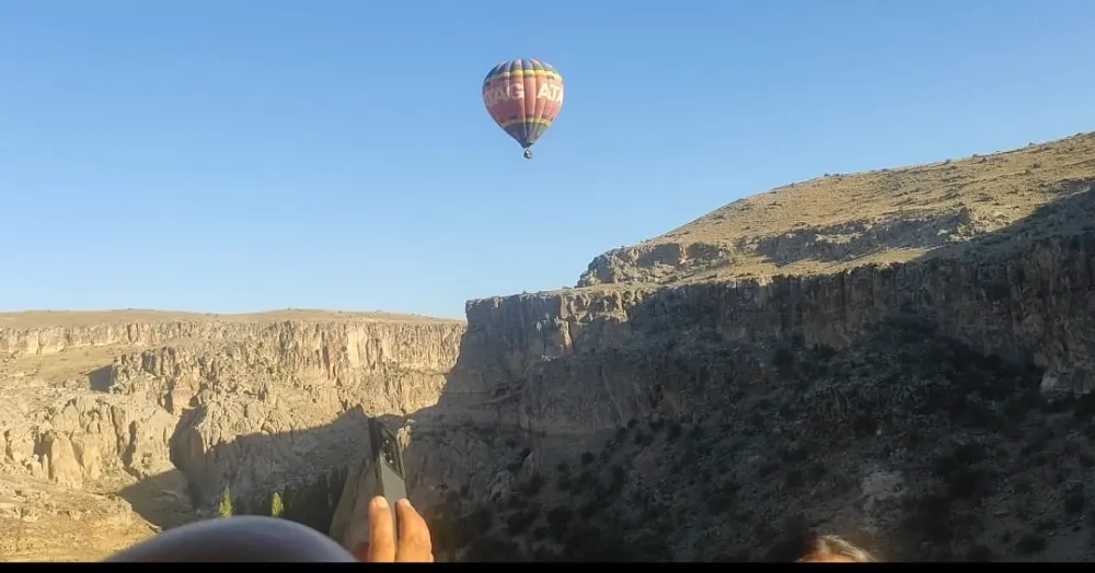 Aksaray Ihlara’da Balonlar Bugün Gazeteciler ve Muhtarlar İçin Havalandı