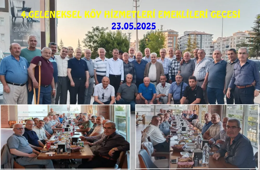 Aksaray Köy Hizmetleri Emeklileri 4. Geleneksel Yemekte Buluştu