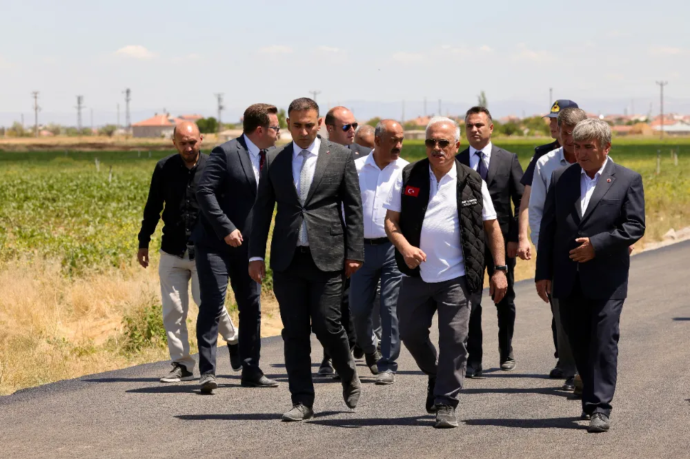 Vali Kumbuzoğlu, Sultanhanı Kırkdelik–Tepeköy-Çağlak Bağlantı Yolunda İncelemelerde Bulundu
