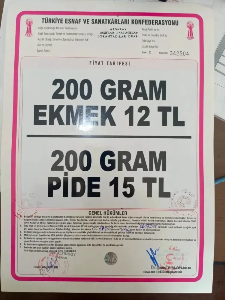 Aksaray’da Ekmek 12 TL Oldu: Vatandaş Tepkili