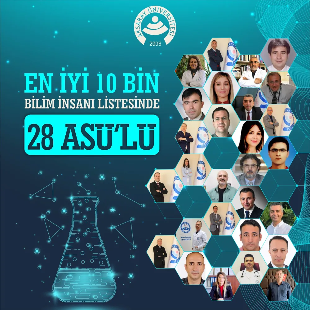 Aksaray Üniversitesi’nden 28 akademisyen ilk 10 bin arasına girdi