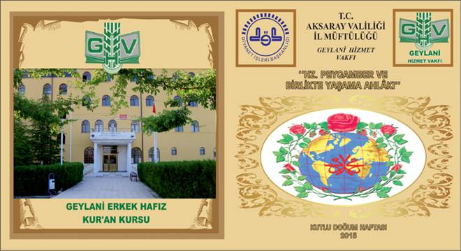 Geylani Hizmet Vakfı Kutlu Doğum Haftası Etkinliği Düzenliyor