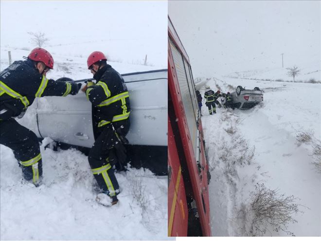 Aksaray Nevşehir Kara Yolunda Kaza;1 Kişi Yaralandı