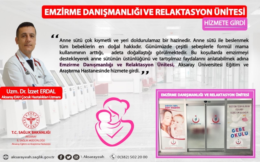 Emzirme Danışmanlığı Ve Relaktasyon Ünitesi Hizmete Girdi