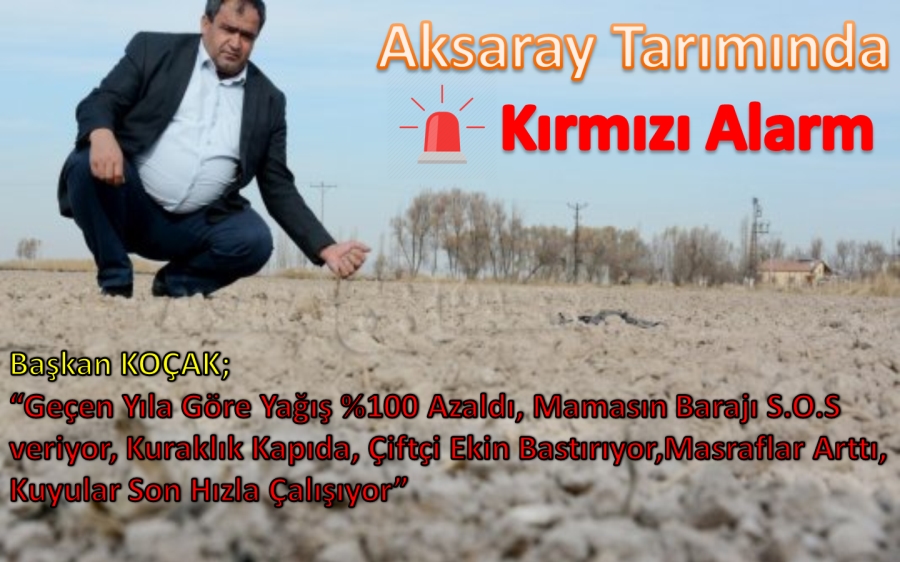Aksaray Tarımında Kırmızı Alarm