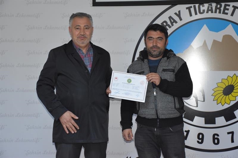 Aksaraylı Çobanlara Sertifika Töreni Düzenlendi