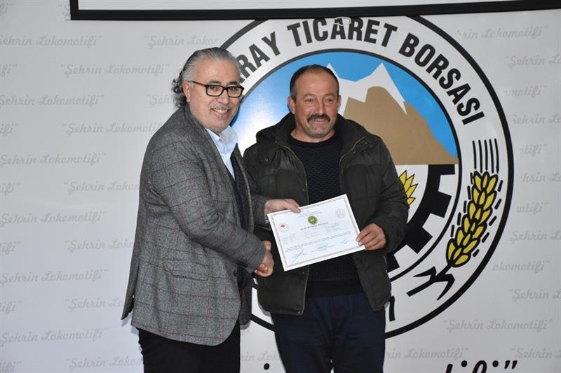 Aksaraylı Çobanlara Sertifika Töreni Düzenlendi