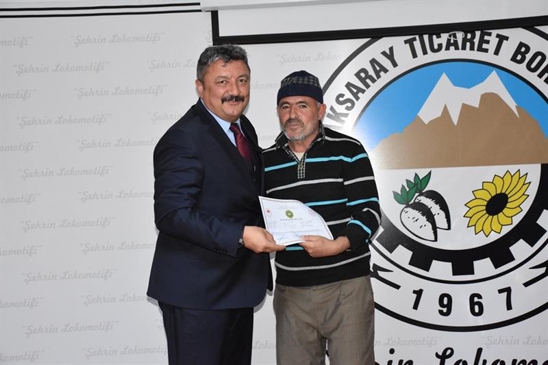 Aksaraylı Çobanlara Sertifika Töreni Düzenlendi