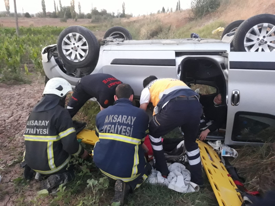 Aksaray Ankara Karayoluna Kaza;5 Kişi Yaralandı