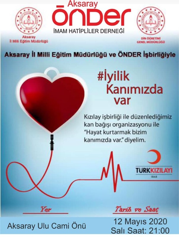 Aksaray halkını kan bağışı kampanyasına davet ediyoruz.