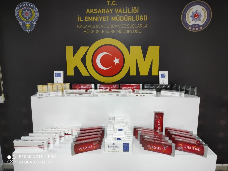 Aksaray'da Kaçak içki ve kaçak sigara yakalandı