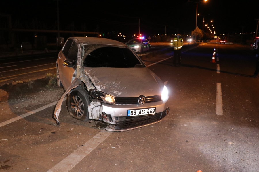 Aksaray'da bu gece meydana gelen trafik kazasında 1 kişi yaralandı