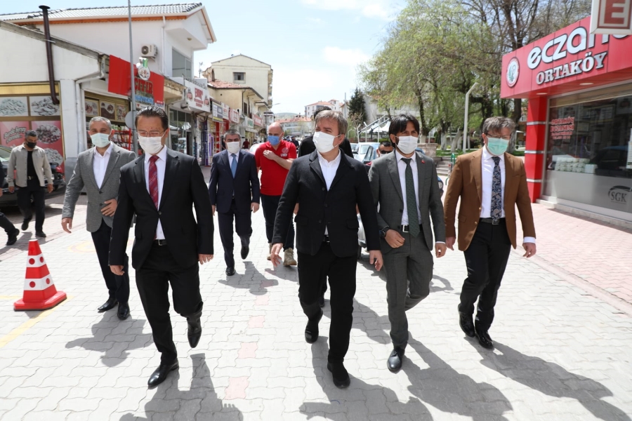 Vali Aydoğdu Aksaray'ın ilçelerinin de de tam kapanma denetimlerinde bulundu