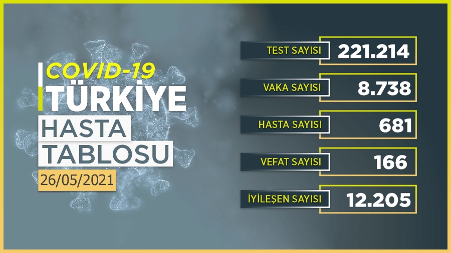Bugün bin 738 kişinin COVID-19 testi pozitif çıktı, 166 kişi hayatını kaybetti.