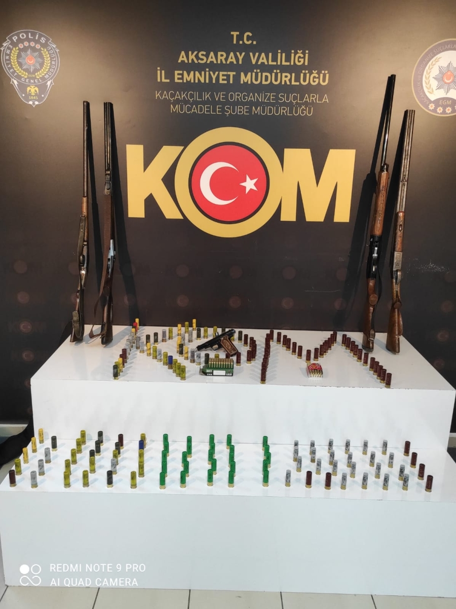 Ruhsatsız silah bulundurmak suçundan 4 kişi gözaltına alındı