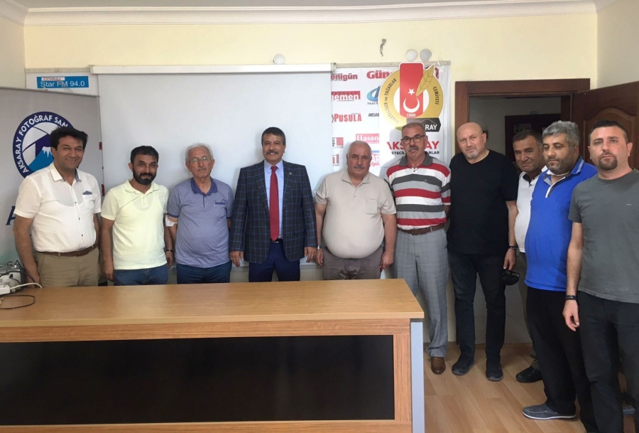 METİN ALPER; AKSARAY GAZETECİLER VE YAZARLAR CEMİYETİNİ ZİYARET ETTİ