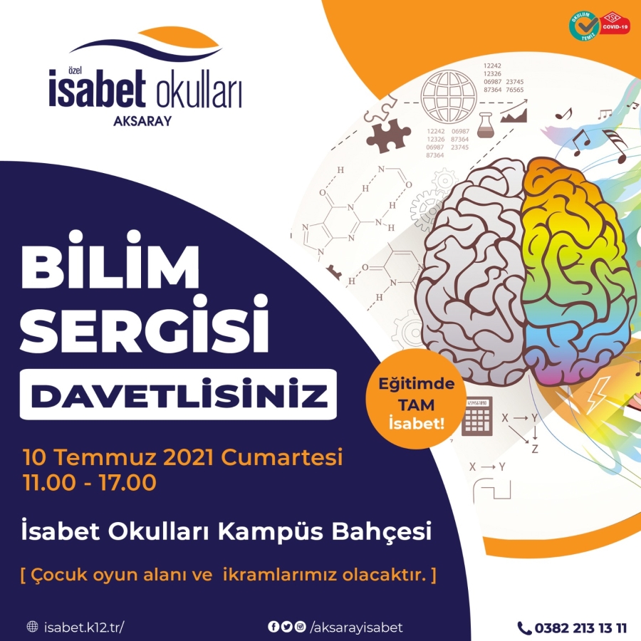 Bilim Şenliği etkinliğine tüm Aksaray halkı davetlidir
