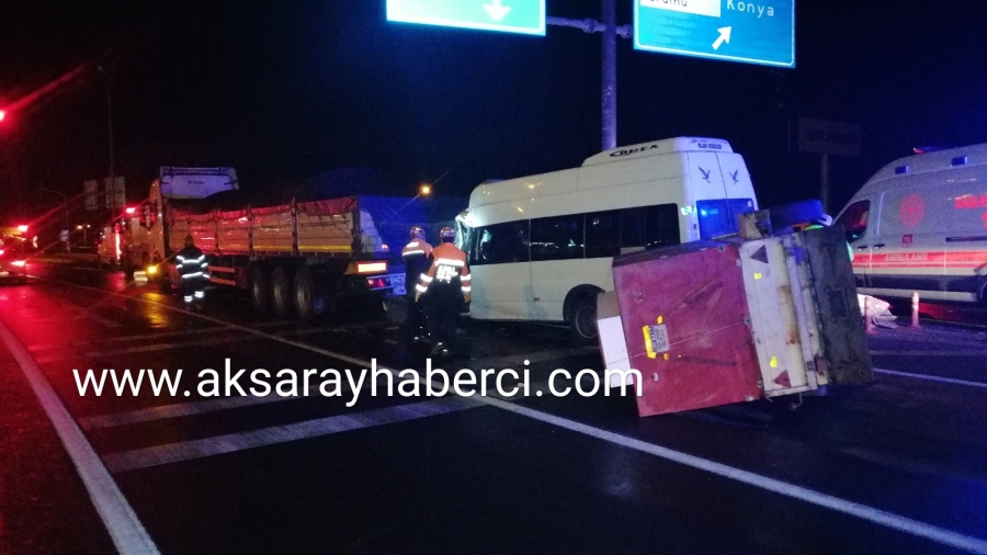 Aksaray'da meydana gelen kazada 16 kişi yaralandı