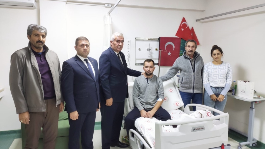 Aksaray Milletvekili Ramazan Kaşlı Hemşerimiz Gazi P. Uzm. Çvş. Hamdi Özcan'ı GATA'da Ziyaret Etti