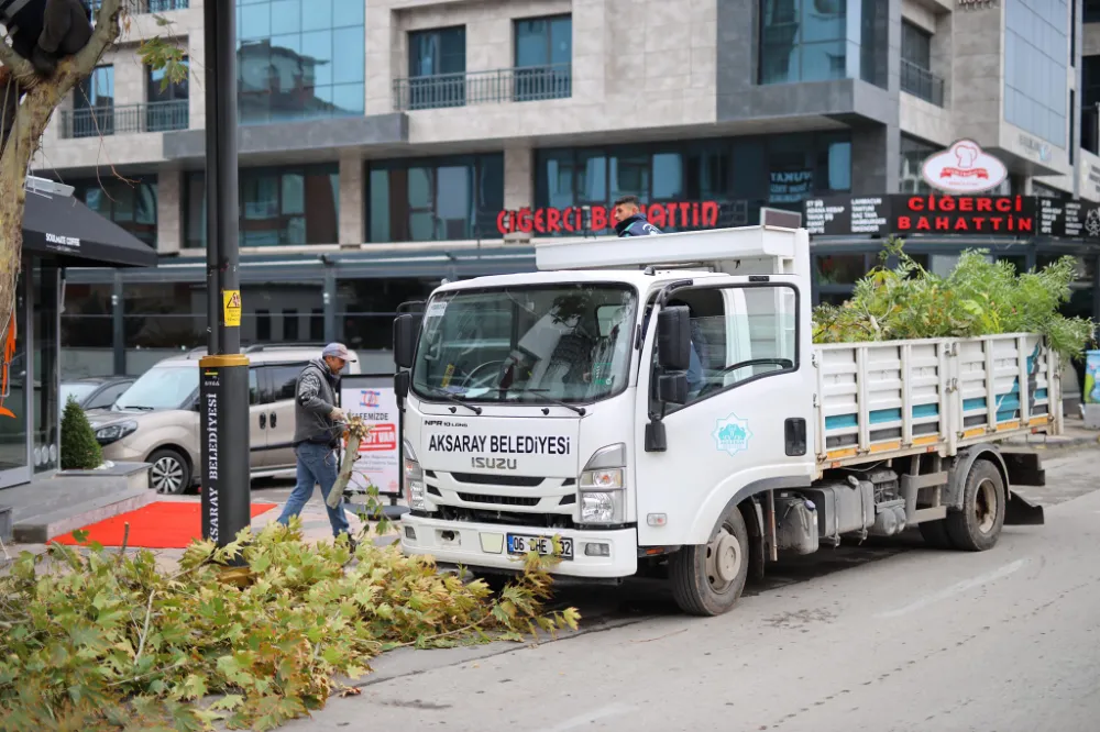 AKSARAY BELEDİYESİ’NDEN PARK BAHÇE VE YEŞİL ALANLARA KIŞLIK BAKIM