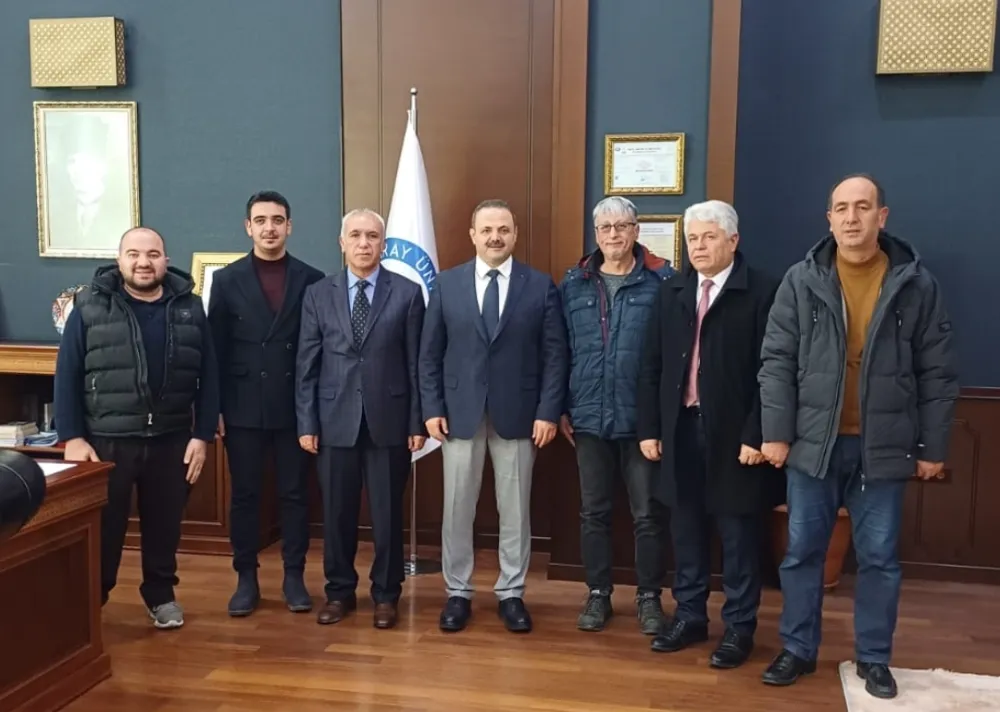 Ortaköy Üniversite Cami Yaptırma ve Yaşatma Derneği Yöneticileri Rektörümüzü Makamında Ziyaret Ettiler
