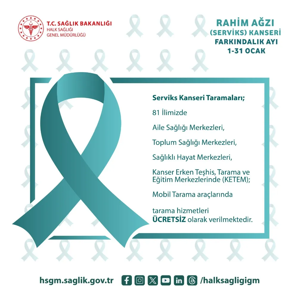 OCAK AYI SERVİKS (RAHİM AĞZI) KANSERİ FARKINDALIK AYI