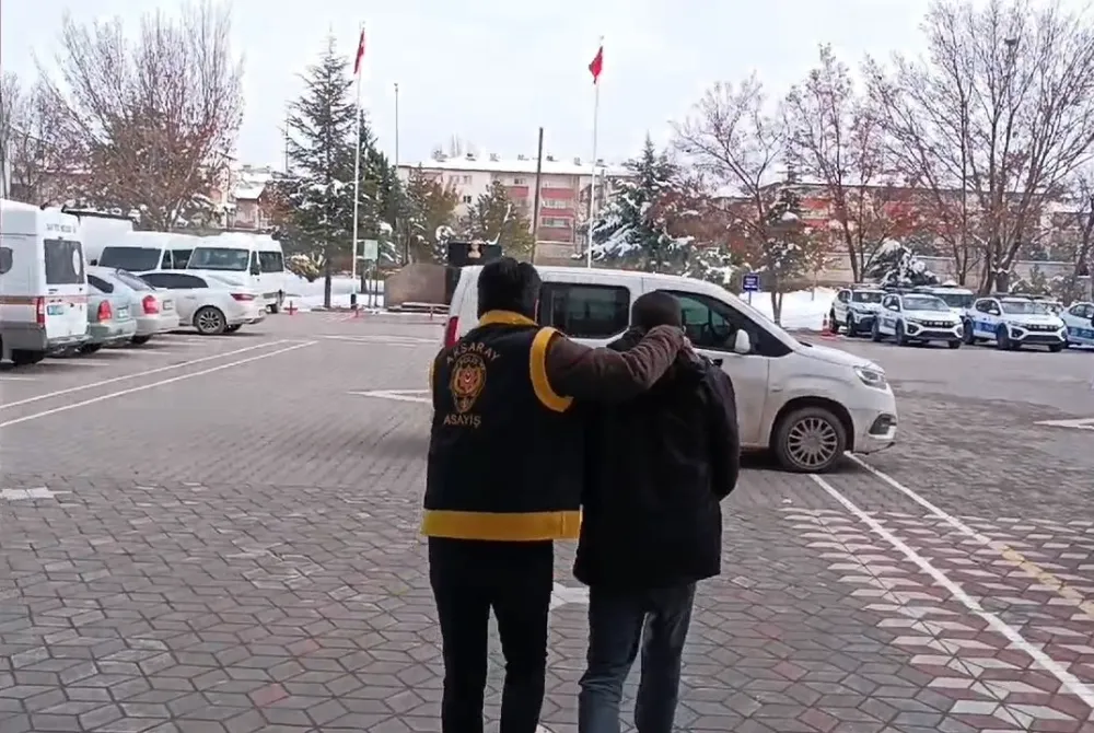 Aksaray'da hırsızlık suçundan aranan bir şekilde yakalandı