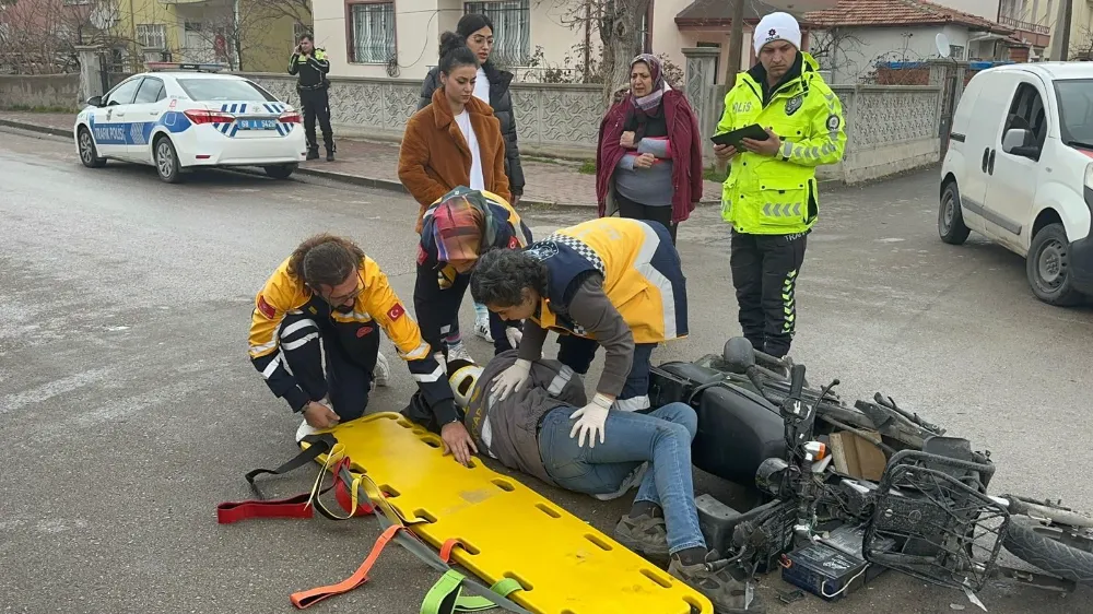 Aksaray'da Meydana Gelen Trafik Kazasında 1 Kişi Yaralandı