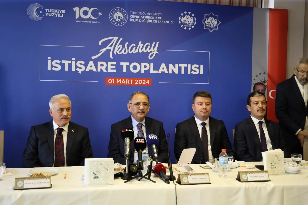 Bakan Mehmet Özhaseki açılış ve temel atma töreni için Aksaray'a geldi