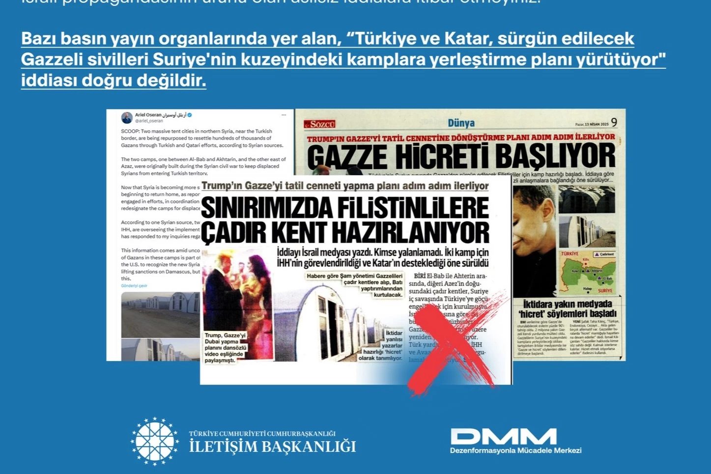 Türkiye ve Katar’ın 'Gazzelileri Suriye’ye yerleştirme planı' iddiası yalanlandı