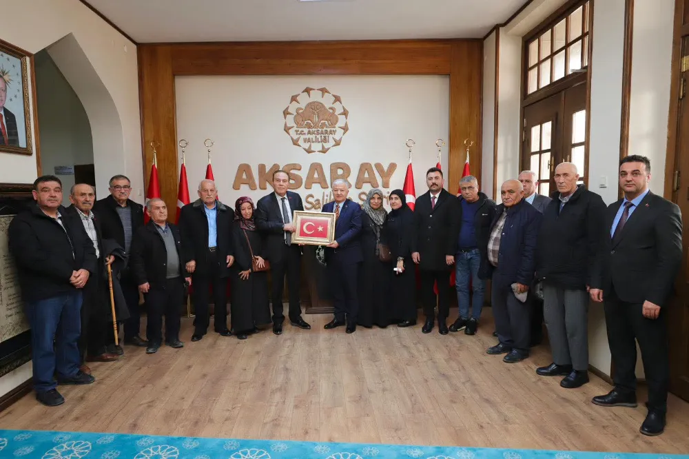 ​Aksaray Şehit Ailelerinden Vali Murat Duru’ya Hayırlı Olsun Ziyareti