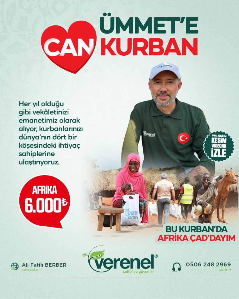“Ümmet’e Can Kurban” Seferberliği: Verenel Derneği Aksaray Ekibi Bu Yıl Çad’da