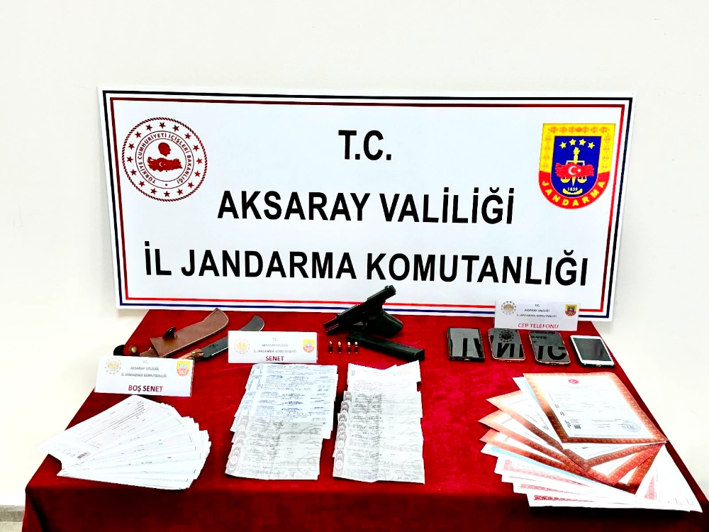 Aksaray’da Tefecilik Operasyonu: 11,5 Milyon TL’lik Senet Ele Geçirildi