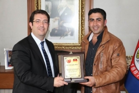 Başkan Yazgı'ya Solingen'den hayırlı olsun plaketi