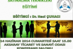 Satınalma Eğitimi Yarın ATSO'da